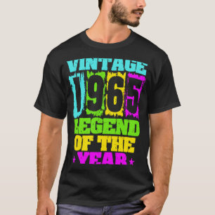 Camiseta 1965 Birthday Vintage 1965 E Nascer Em 1965