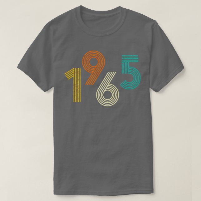 Camiseta 1965 Retro Birthday Vintage (Frente do Design)