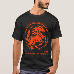 Camiseta 1966 2026 ano do cavalo de fogo aniversário de 60