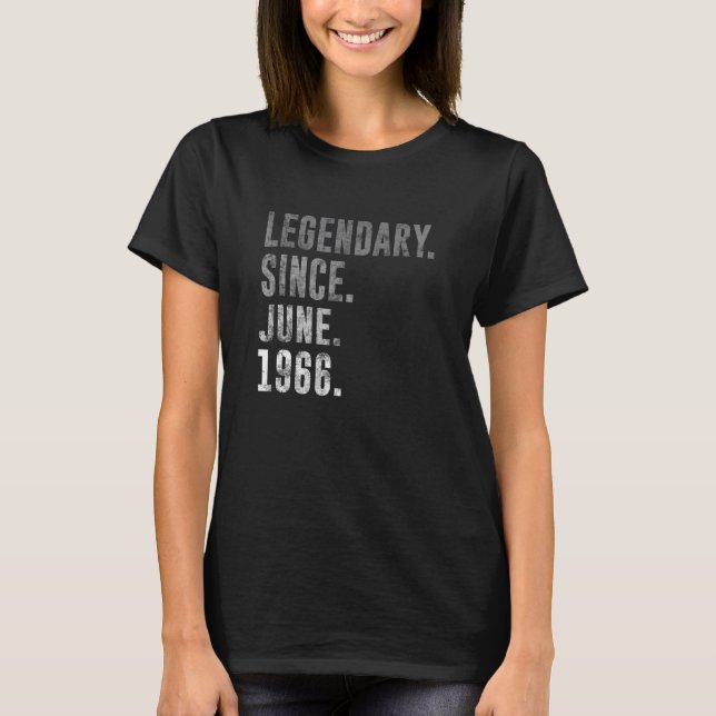 Camiseta 1966 56 Legendário Desde Junho De 1966 56º Anivers (Frente)