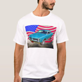 Camiseta 1966 Pontiac Le Mans e bandeira americana