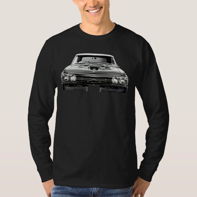 Camiseta 1967 Chevy Chevelle Ss Front View Silhouette (Frente)