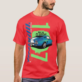 Camiseta 1967 Patriótico Americano V8 Muscle Pony Mustang 1