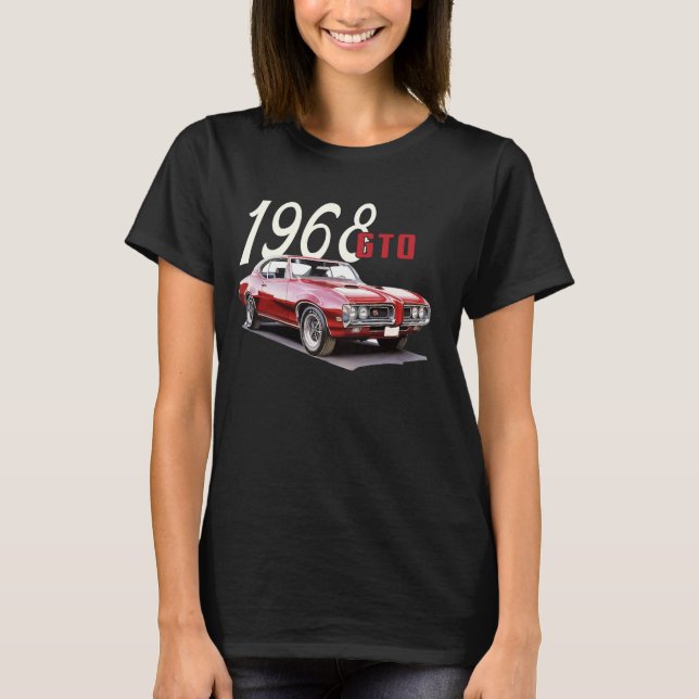 Camiseta 1968 68 Carro Clássico GTO - Carro De Músculo Esco (Frente)