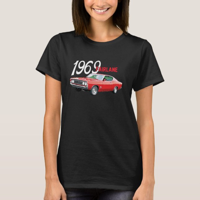 Camiseta 1969 69 carro clássico da Fairlane (Frente)