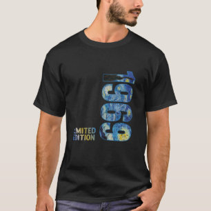 Camiseta 1969 Aniversário Vincent Van Gogh Noite Estrelada