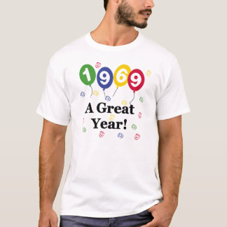 Camiseta 1969 um aniversário do grande ano