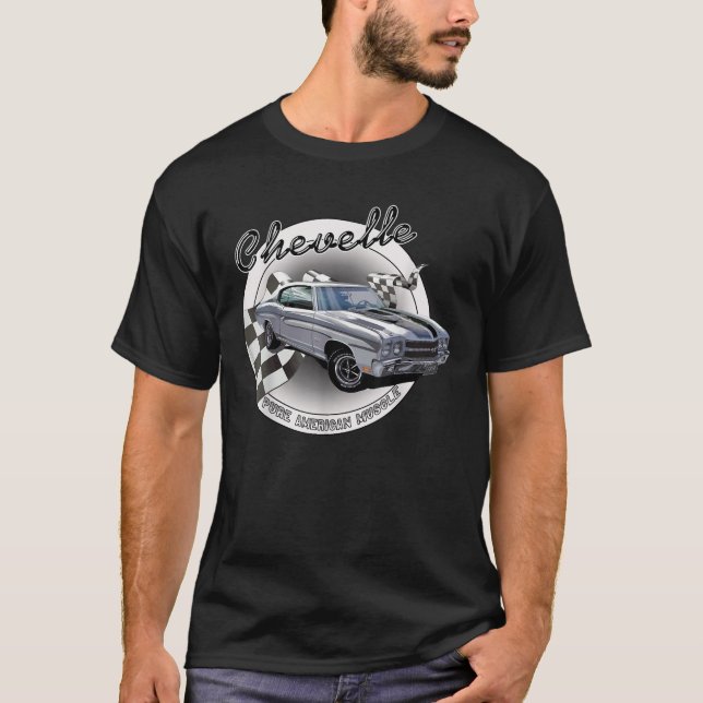 Camiseta 1970 70 Chevelle SS Cortez Silver Trending Chevys (Frente)