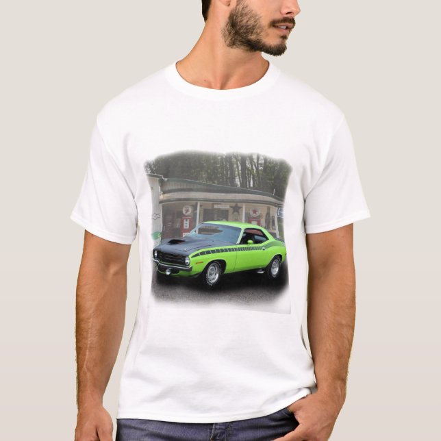 Camiseta 1970 Plymouth AAR Cuda (Frente)