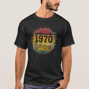Camiseta 1970 Vintage Retro 51Ruas Aniversário Com 51 Anos