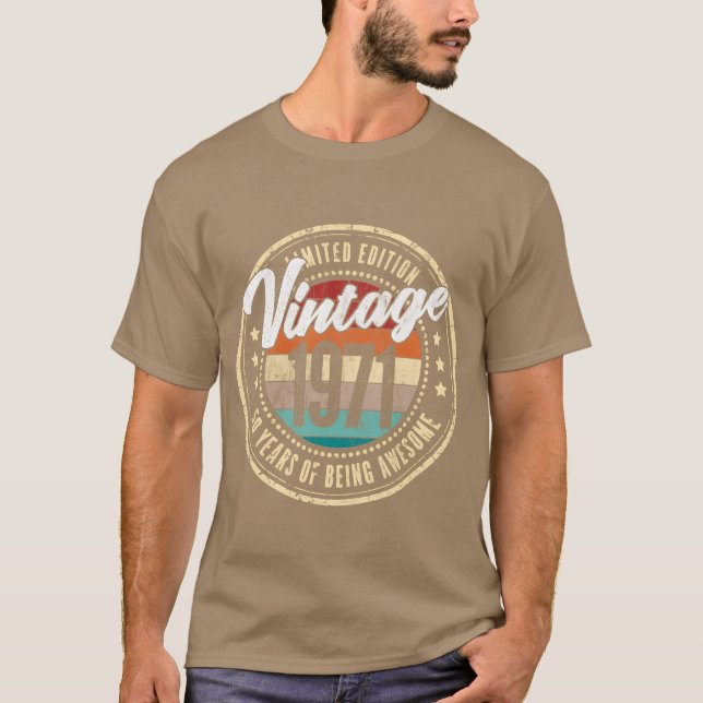 Camiseta 1971 50 50Th engraçado (Frente)