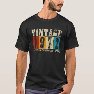 Camiseta 1972 Aniversário Vintage 50º Aniversário 50 Anos