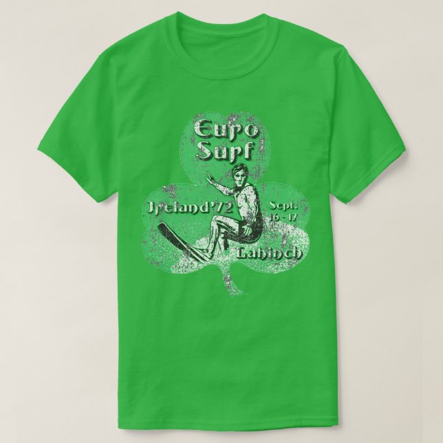 Camiseta 1972 Irish Euro Surf Lahinch Irlanda (Frente do Design)