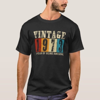 Camiseta 1973 Aniversário Vintage 49º Aniversário 50 Anos