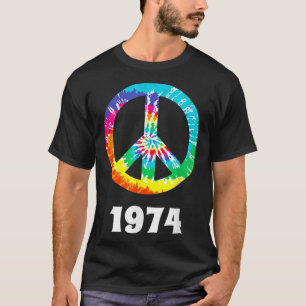 Camiseta 1974 Aniversário de Reunião de Reunião Hippie P