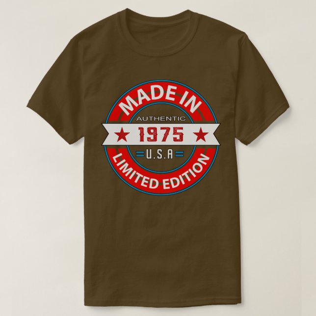 Camiseta 1975 48 anos (Frente do Design)