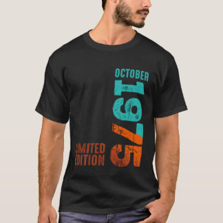 Camiseta 1975 Outubro 1975 Ano 1975 Retro 1975 Edição Limit