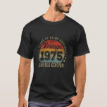 Camiseta 1975 Vintage 50th Birthday Gift Limited Edition 50<br><div class="desc">1975 Vintage 50th Birthday Gift Limited Edition 50 anos</div>