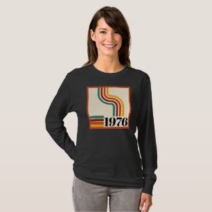Camiseta 1976 Listra Retro Aniversário de 50 anos Vintage