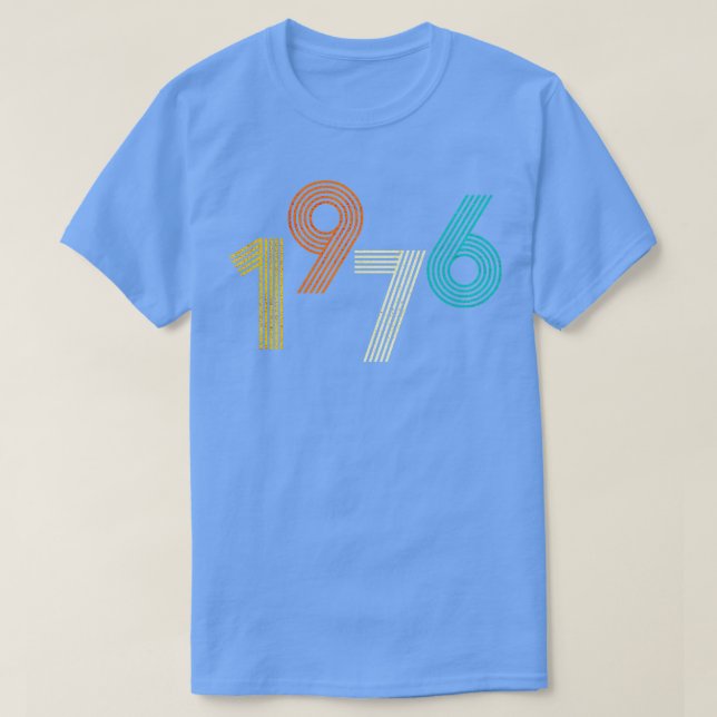 Camiseta 1976 Retro Birthday Vintage (Frente do Design)