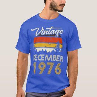Camiseta 1976 Vintage Dezembro Aniversário Gif