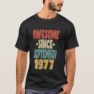 Camiseta 1977 Birthday Vintage Retro Incrível Desde setembr