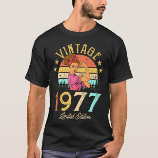 Camiseta 1977 Feita Em 1977 45º Aniversário De Mulheres De