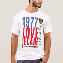 Camiseta 1977 HOMENS REAIS /W LENTA DANÇA BÁSICA Camisa-T M