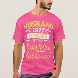 Camiseta 1977 Hus 43 Anos De Sol Misturado Com Hur