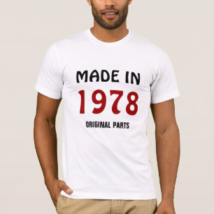 Camiseta 1978, feita em 1978, peças originais