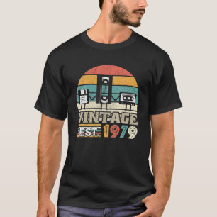 Camiseta 1979. Presente de aniversário da Vintage, Música