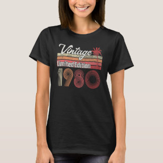 Camiseta 1980 42nd Birthday Vintage 42 Anos
