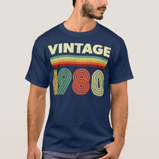 Camiseta 1980 Birthday Vintage Retro 41 anos Design