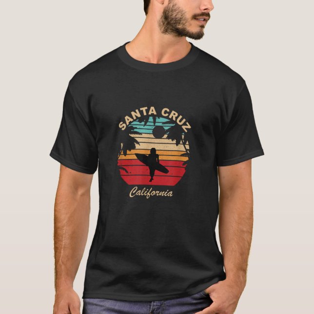 Camiseta 1980 em Papais noeis Cruz da Cidade da Califórnia (Frente)