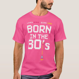 Camiseta 1982 Aniversário Retro Gamer Piel Nascido nos anos