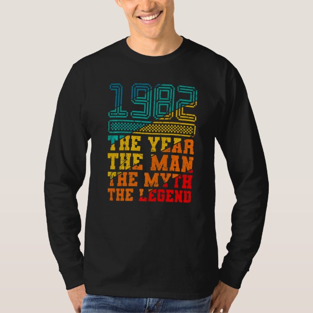 Camiseta 1982 O ano Um homem de aniversário de 40 anos (Frente)