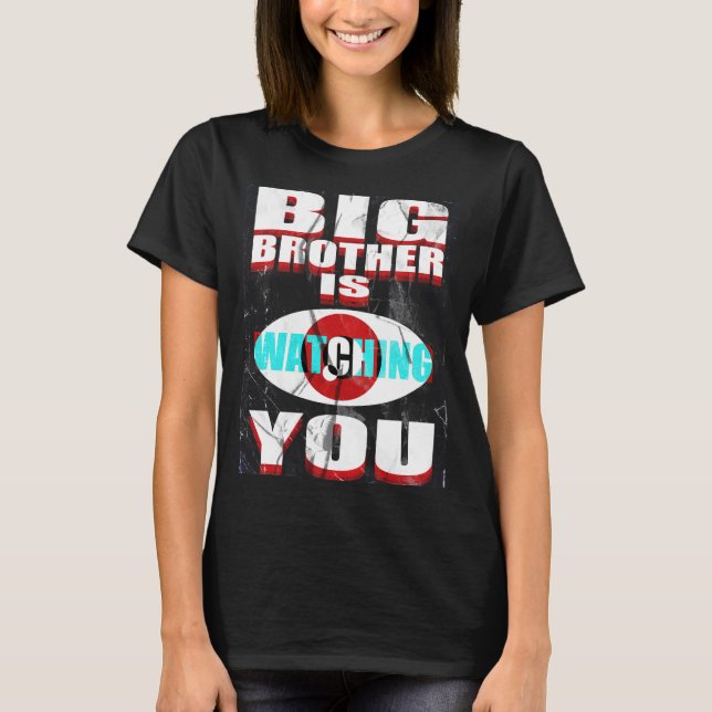 Camiseta 1984 Big Brother está Observando Você (Fe (Frente)