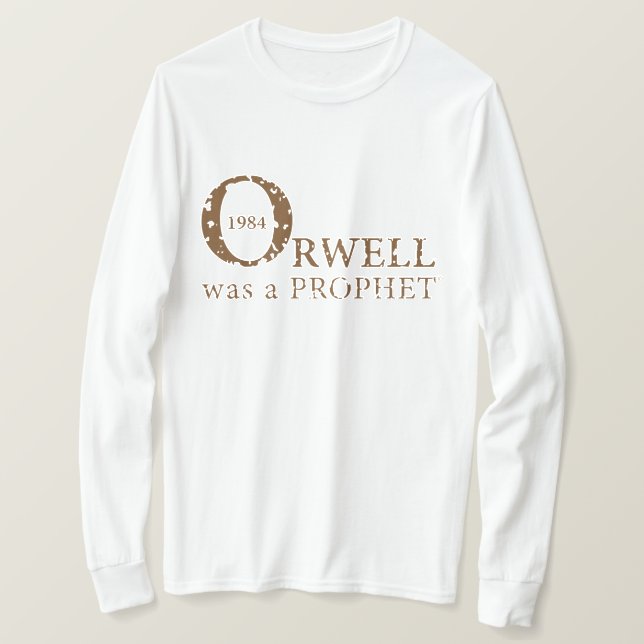 Camiseta 1984 Orwell era um PROPHET (Frente do Design)