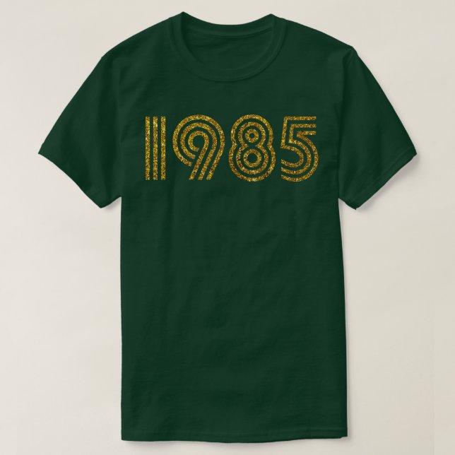 Camiseta 1985 Efeito da Luminosidade do Ano de Nascimento (Frente do Design)