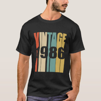 Camiseta 1986 37 Anos Aniversário 1986 37º