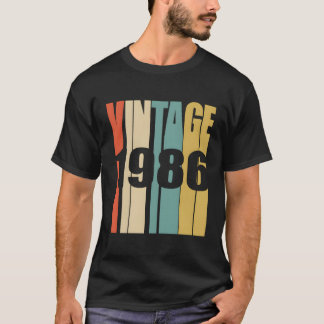 Camiseta 1986 37 Anos Idade Dia 1986 37ª