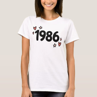 Camiseta 1986 Cute Retro Birthday