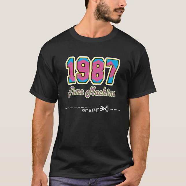 Camiseta 1987 Retro Time Machine Class Reunion (Frente)