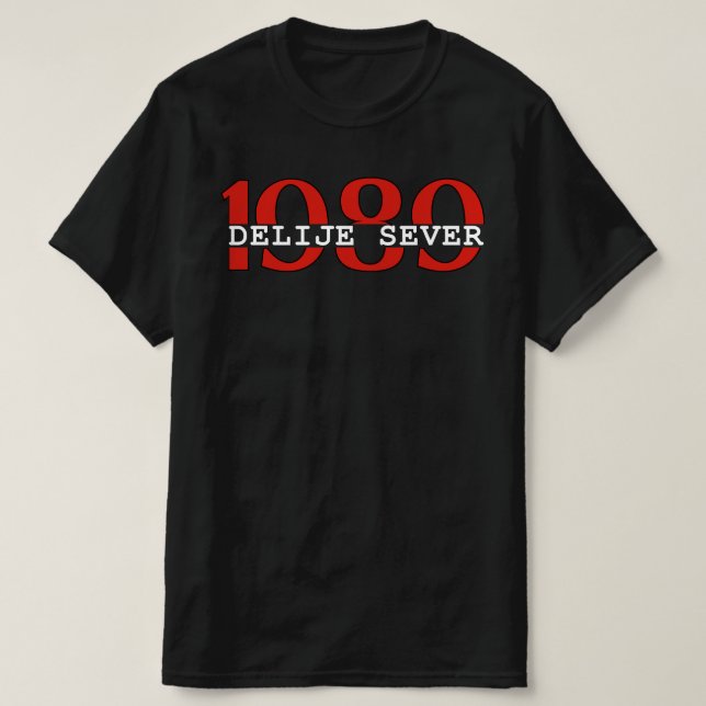 Camiseta 1989 Delije Sever Crveno Beli (Frente do Design)
