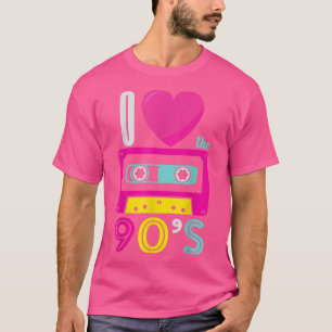 Camiseta 1990 anos 90 Eu coração 90 Eu amo o velho Csc dos