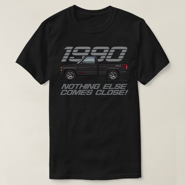 Camiseta 1990 preto 454SS  (Frente do Design)