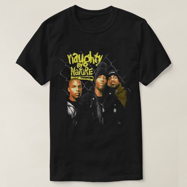Camiseta 1993 Naughty By Nature Vintage 19 Naughty III Rare (Frente do Design)