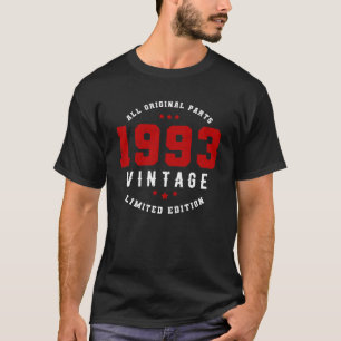 Camiseta 1993 Todas as Peças Originais, Edição Limitada, Vi
