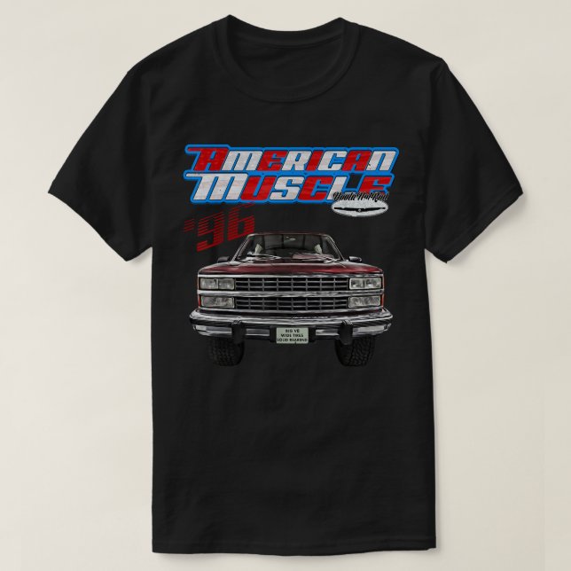 Camiseta 1996,tahoe,squarebody Truck,yukon,suburban,silvera (Frente do Design)