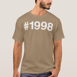 Camiseta 1998 Hashtag 27 anos aniversário de 27 anos garota